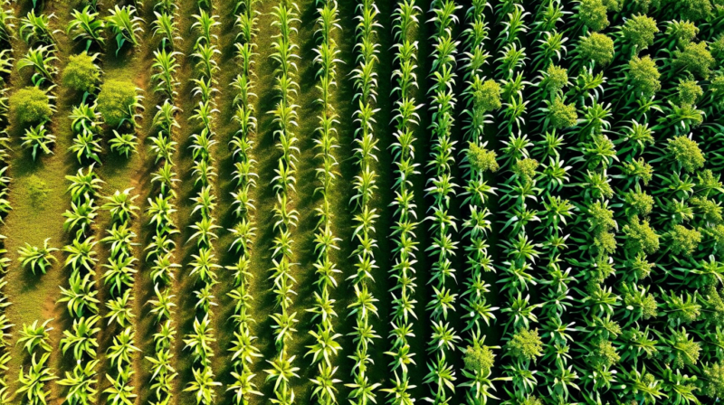 NDVI spectral index comparison over irrigated corn canopy